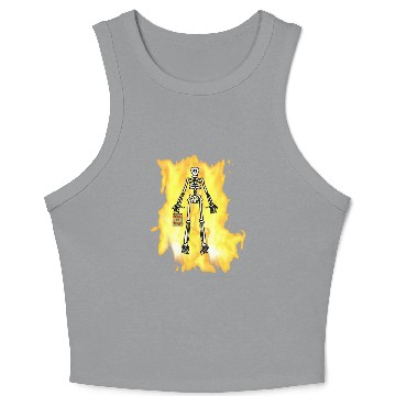 Discover Trick or Treat skeleton Crop Tank Top