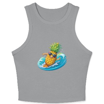 Discover Pineapple Surfer Crop Tank Top