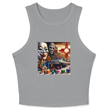 Discover New Mexico Zia Symbol Crop Tank Top