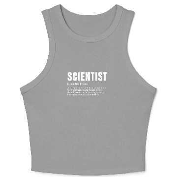 Discover Funny Scientist Curiosity-Driven Definition Occupa Crop Tank Top