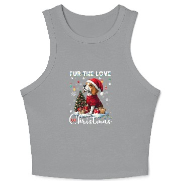 Discover Beagle Christmas Tree Lights Decorations Dog Lover Crop Tank Top