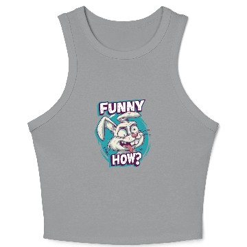 Discover Funny How? – Crazy Bunny Face Crop Tank Top