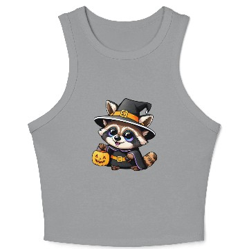 Discover Witchy Raccoon Crop Tank Top