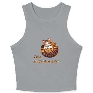 Discover Feline Christmas Spirit Crop Tank Top