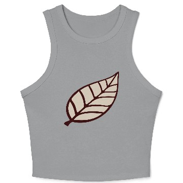 Discover Small Pretty Leaf Brown Autumn Eco Tree Cool Leaf Crop Tank Top