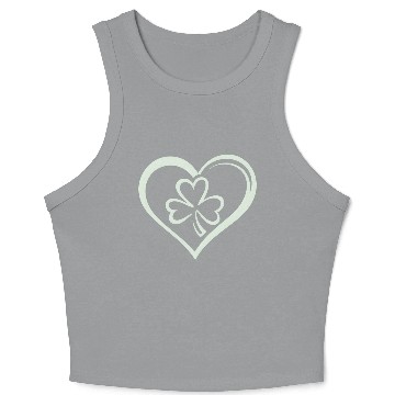 Discover Saint Patrick's Day Funny Shamrock Heart Irish Crop Tank Top