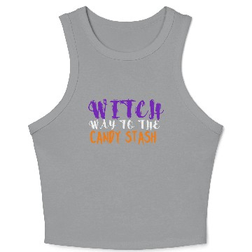 Discover Witch Way To The Candy Stash Funny Halloween Crop Tank Top