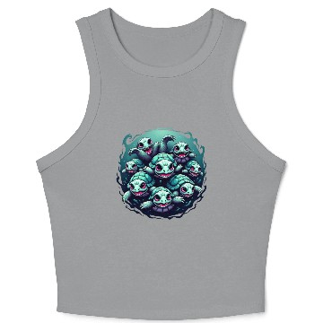Discover Swimming with Serenity: Turtle Tales Crop Tank Top
