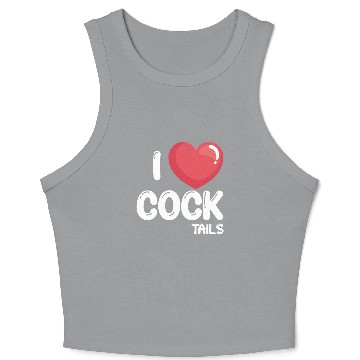 Discover Funny I Love Cocktails 2 Crop Tank Top