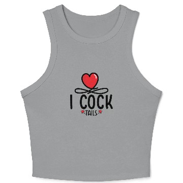 Discover Funny I Love Cocktails 5 Crop Tank Top