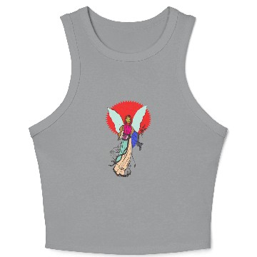 Discover Beautiful angel holding a bible Crop Tank Top