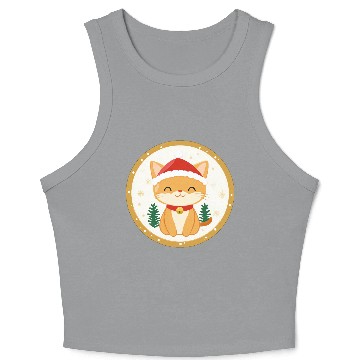 Discover Christmas cats Crop Tank Top