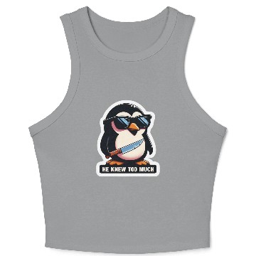 Discover Cool penguin wearing sunglasses Crop Tank Top