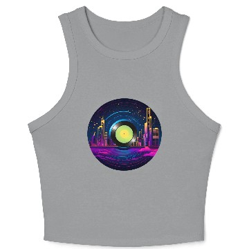 Discover Vinyl City Spinning Crop Tank Top