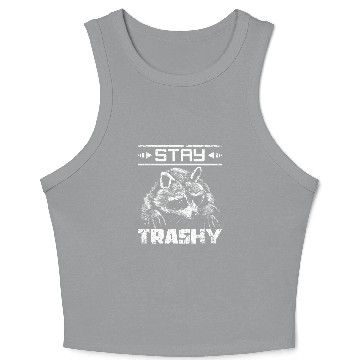 Discover Stay trashy raccoon Crop Tank Top
