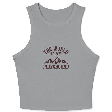 Discover The World is My Playground Crop Tank Top