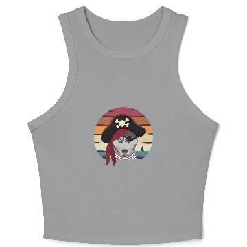 Discover pirate dog Crop Tank Top