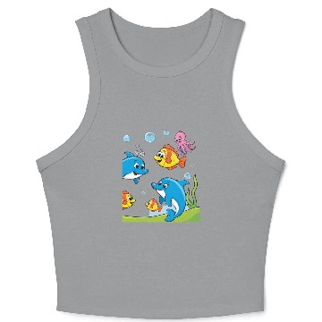 Discover Dolphins and Friends Crop Tank Top