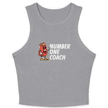 Discover Number One Coach Motivational Quote Coaching Inspi Crop Tank Top