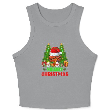 Discover Basketball Christmas Crop Tank Top