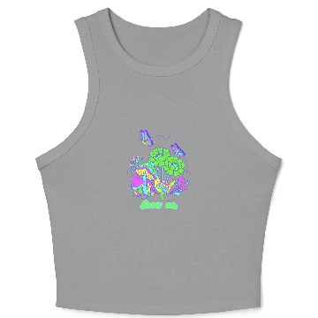 Discover Grow on Psychedelic Green Crop Tank Top