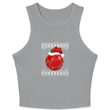 Discover Bocce Player Ugly Christmas Crop Tank Top