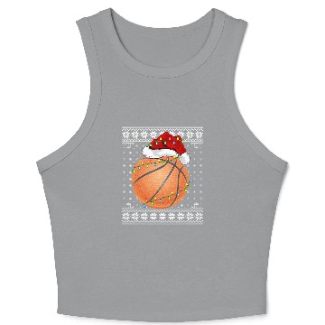 Discover Basketball Player Ugly Christmas Crop Tank Top