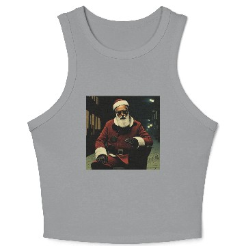 Discover Santa Goes Cyberpunk Crop Tank Top
