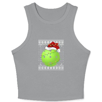 Discover Pickleball Player Ugly Christmas Crop Tank Top