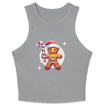 Discover Gingerbread Man Christmas Cheer Crop Tank Top