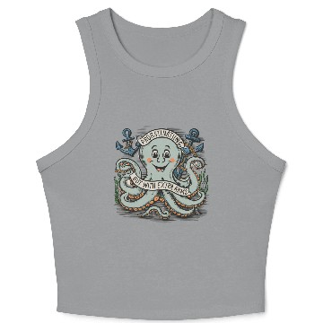 Discover The Octopus Who Said No Crop Tank Top
