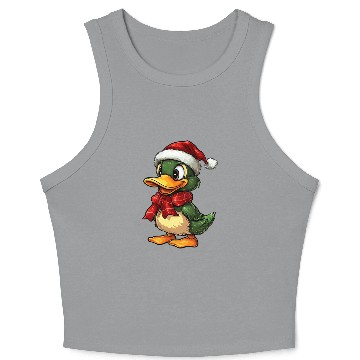 Discover Christmas duck Crop Tank Top