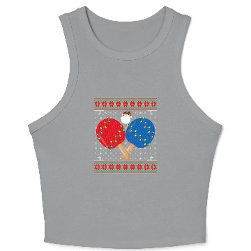 Discover Table Tennis Player Christmas Crop Tank Top