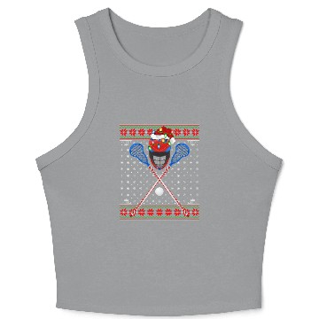 Discover Lacrosse Player Christmas Crop Tank Top
