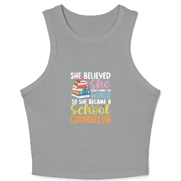 Discover She Became A School Counselor for a School Crop Tank Top
