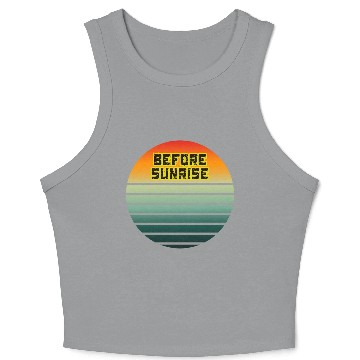 Discover Before Sunrise Scenic Art Design Crop Tank Top