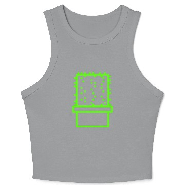 Discover Cactus Cacti Retro Video Game Pixel Flower Pot Crop Tank Top