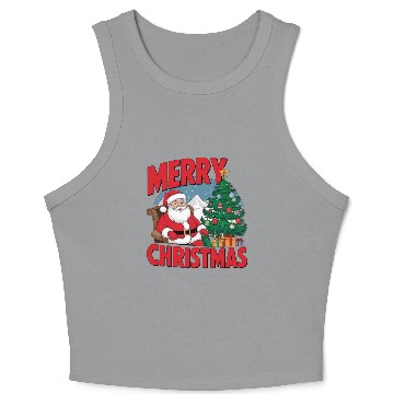 Discover Christmas Crewneck Crop Tank Top