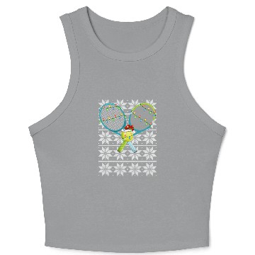 Discover Tennis Santa Crop Tank Top