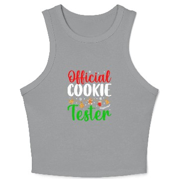 Discover Official Cookie Tester Sweets Christmas Crop Tank Top