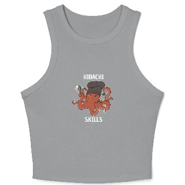 Discover Hibachi Skills Chef Squid Octopus Crop Tank Top
