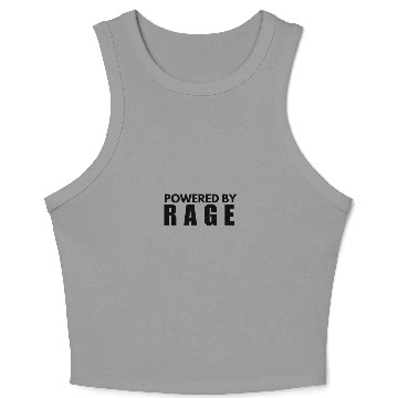 Discover Powered by rage Crop Tank Top