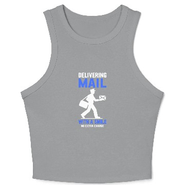 Discover Postal Worker and Mailman Design Crop Tank Top