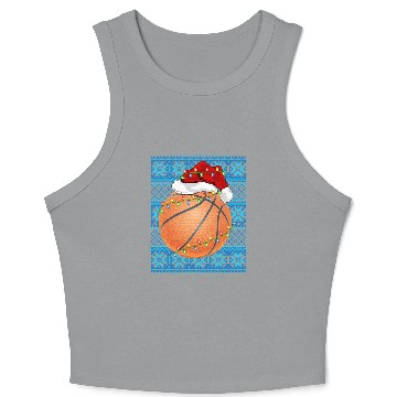 Discover Basketball Christmas Lights Crop Tank Top