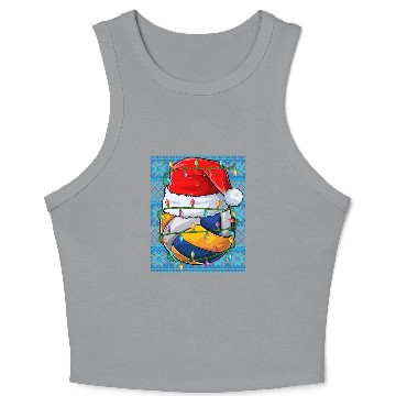 Discover Volleyball Christmas Lights Crop Tank Top