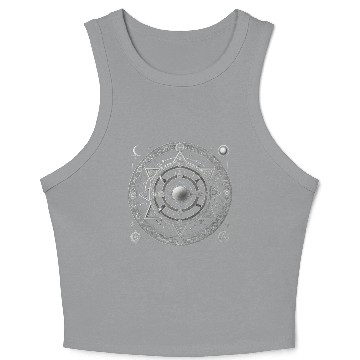 Discover Cosmic Mandala Design Crop Tank Top