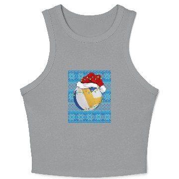 Discover Volleyball Christmas Lights Crop Tank Top