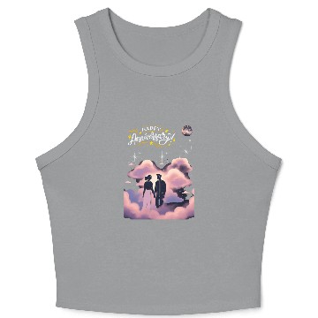 Discover HAPPY ANNIVERSARY Crop Tank Top