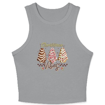 Discover Christmas Vibes Crop Tank Top