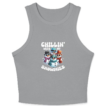 Discover Chillin With My Snowmies Cool Snowmen Crop Tank Top